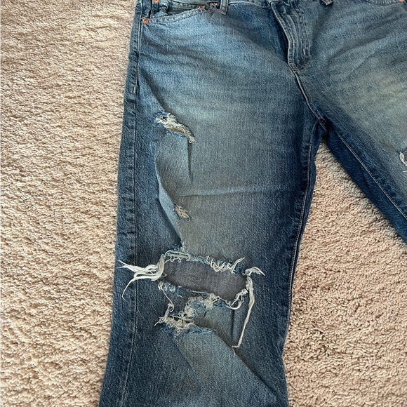 Distressed Blue Denim Jeans - Picture 2 of 5